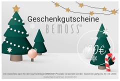 eine Weihnachtskarte mit einem Weihnachtsbaum und Zuckerstangen davor, moosbild, mooswand, moos pflanzen, moos, moos deko, moos art