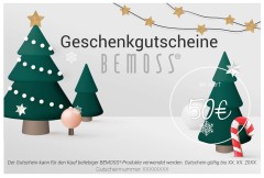 eine Weihnachtskarte mit einem Weihnachtsbaum und einer Zuckerstange davor, moosbild, mooswand, moos pflanzen, moos, moos deko, moos art