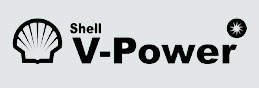 Shell V – Power-Logo auf weißem Hintergrund mit einem Schwarz-Weiß-Bild einer Muschel in der Mitte, moosbild, mooswand, moos pflanzen, moos, moos deko, moos art